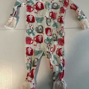 Burt's Bees Festive Red and Blue Kids Footie